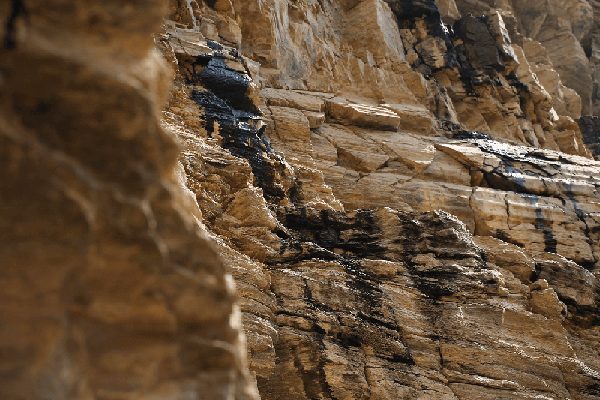 Shilajit coming from the mountainside